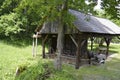 Old wooden building in ruins