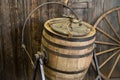 old wooden butter churn Royalty Free Stock Photo