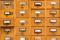 Old wooden card catalog