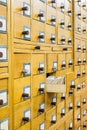 Old wooden card catalogue in library Royalty Free Stock Photo