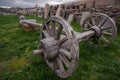 Old wooden carriage in rabati castle yard