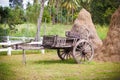 Old wooden cart Thai style Royalty Free Stock Photo