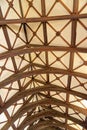 Old wooden ceiling inside Castle of St Michael Mount - Cornwall, England Royalty Free Stock Photo