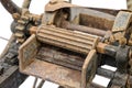 Old wooden chaff cutter Royalty Free Stock Photo