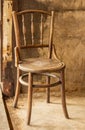 Old wooden chairs in the aisles Royalty Free Stock Photo