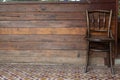 Old wooden chairs in the aisles Royalty Free Stock Photo