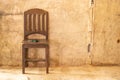 Old wooden chairs in the aisles Royalty Free Stock Photo