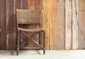 Old wooden chairs in the aisles Royalty Free Stock Photo