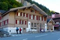Old wooden chalet in Lauterbrunnen Royalty Free Stock Photo