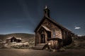 Old Wooden Chapel Bodie Mining Town Royalty Free Stock Photo