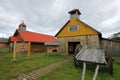 Old wooden chapel, museum, Villa O`Higgins, Carretera Austral, Chile Royalty Free Stock Photo