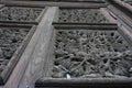 Old wooden chase carving of forestall motives on doors