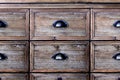 Old wooden chest of drawers. Royalty Free Stock Photo