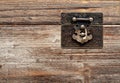 Old wooden chest with lock Royalty Free Stock Photo