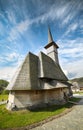 Old wooden church at Barsana Monastery in Maramures county Royalty Free Stock Photo