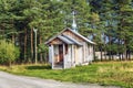 Old wooden church in a beautiful summer rustic landscape Royalty Free Stock Photo