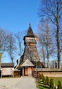 Old Wooden Church in Debno, Poland Royalty Free Stock Photo