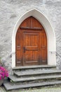 Old wooden church door Royalty Free Stock Photo