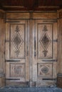 Old wooden church door Royalty Free Stock Photo