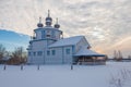 Old wooden church of the Epiphany. Stoletovskaya Lyadiny