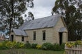 Old wooden church with garden