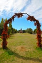 Old wooden church on the island Aucar Royalty Free Stock Photo