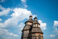 Old wooden church on the island of Khortytsya