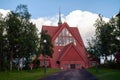 Old wooden church in Kiruna, Sweden