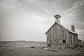 Old wooden church near Moab, Utah - Black and white