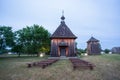 Old ,wooden church in Polish countryside.
