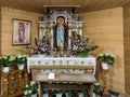 The old (1494) wooden church of St. Michael the Archangel in Ksiezy Las in Silesia, Poland Royalty Free Stock Photo