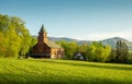 Old wooden church in Ustron, Poland Royalty Free Stock Photo