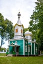 The old wooden church in the village Corbu. Moldova