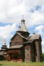 Old wooden church in Vitoslavlitsy