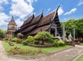 Old wooden church of Wat Lok Molee, Chiangmai, Thailand Royalty Free Stock Photo