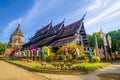 Old wooden church of Wat Lok Molee Chiangmai Thailand Royalty Free Stock Photo