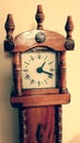 Old wooden clock Royalty Free Stock Photo