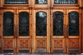 Old wooden closed door Royalty Free Stock Photo