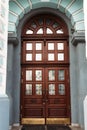 Old wooden closed door Royalty Free Stock Photo