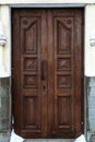 Old wooden closed door Royalty Free Stock Photo