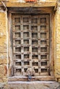 Old wooden closed door Royalty Free Stock Photo