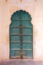 Old wooden closed door in india