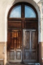 Old wooden closed door Royalty Free Stock Photo
