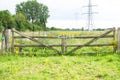 Old wooden closed gate Royalty Free Stock Photo