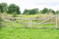 Old wooden closed gate Royalty Free Stock Photo