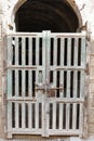 Old wooden closed gate Royalty Free Stock Photo