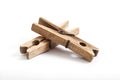 Old wooden clothes pegs Royalty Free Stock Photo