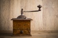 Old wooden coffee grinder Royalty Free Stock Photo
