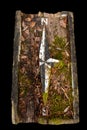 Old Wooden Compass on Black Royalty Free Stock Photo