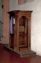 Old wooden confessional